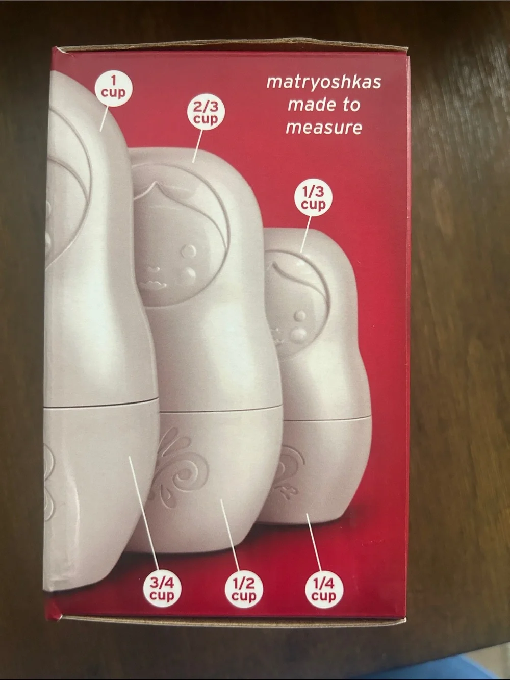 Fred Matryoshka Nesting Measuring Cups - White & Red